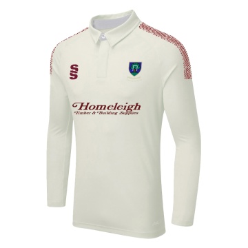 DUAL LONG SLEEVE CRICKET SHIRT (WOMENS)-Ivory